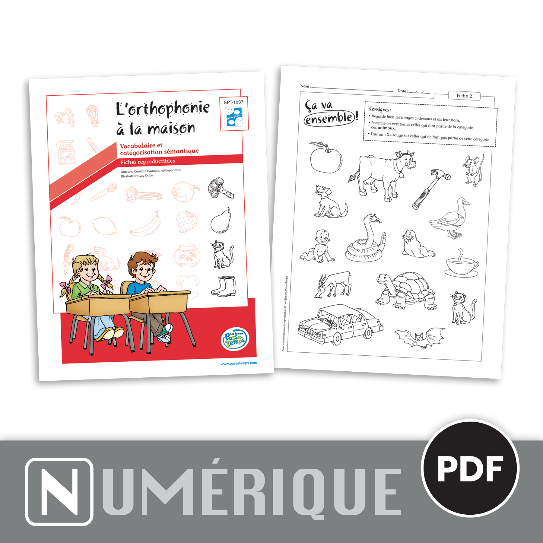 Orthophonie à la maison - Vocabulaire et catégorisation - Version