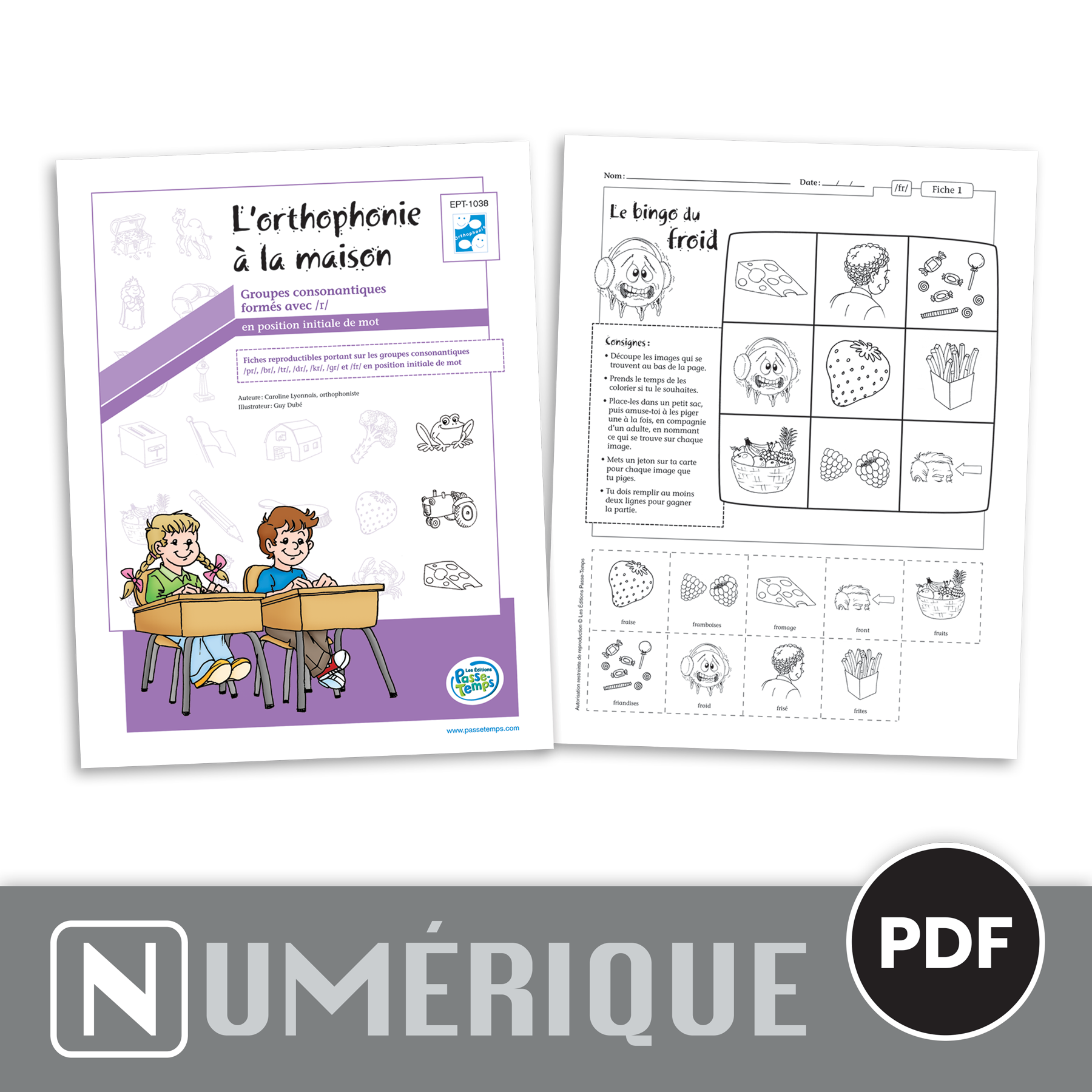 Orthophonie à la maison - Groupes consonantiques /r/ - Version
