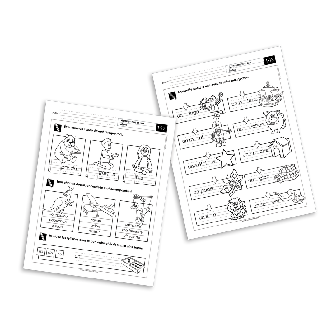 Français 1 - Lire des mots - Version numérique