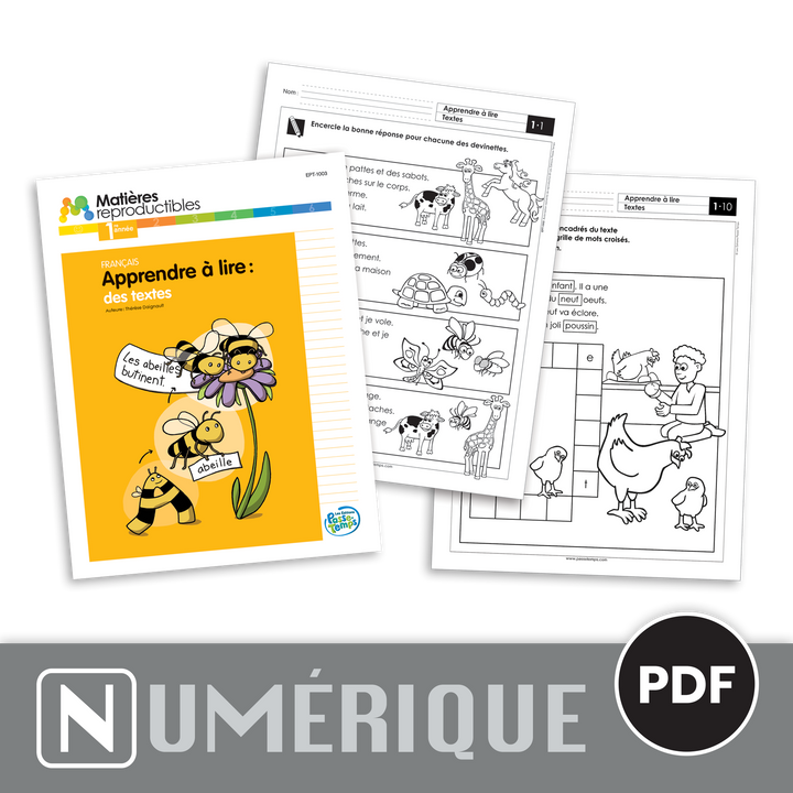 Français 1 - Lire des textes - Version numérique