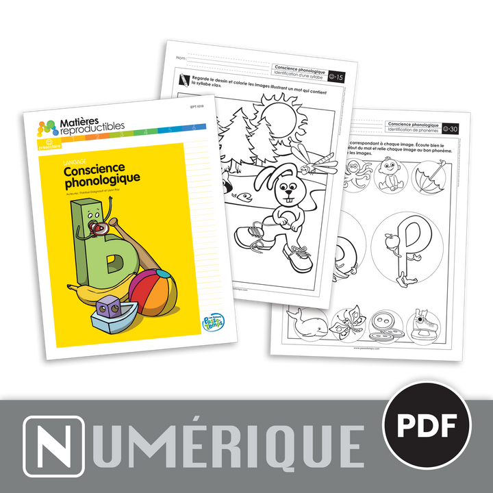 Préscolaire - Conscience phonologique - Version numérique