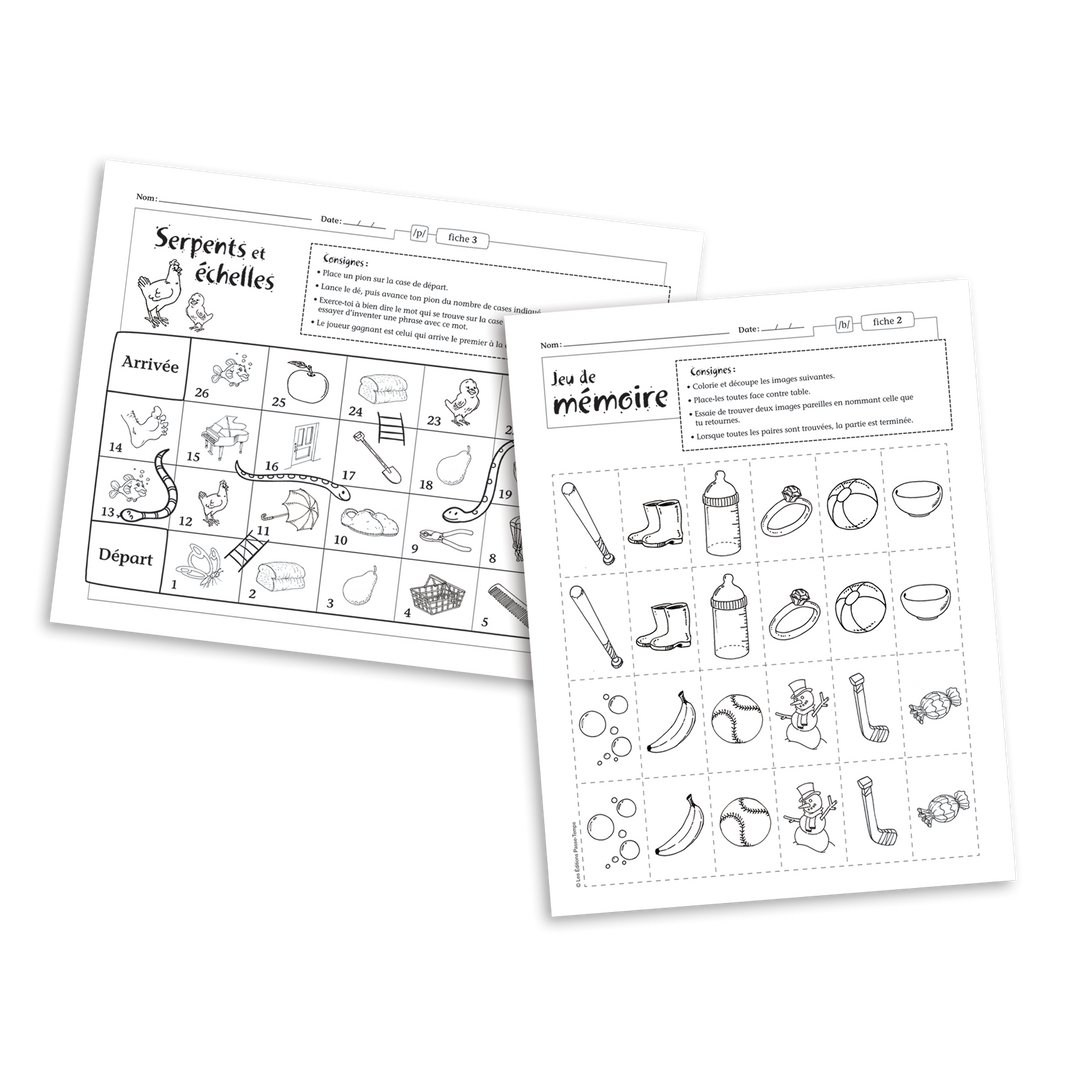 Orthophonie à la maison - Occlusives - Version numérique