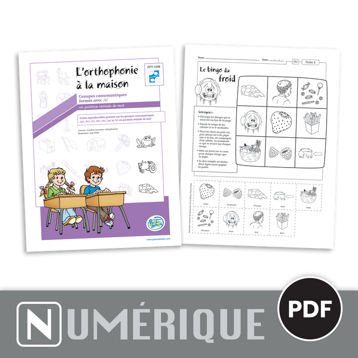 Orthophonie à la maison - Groupes consonantiques /r/ - Version numérique