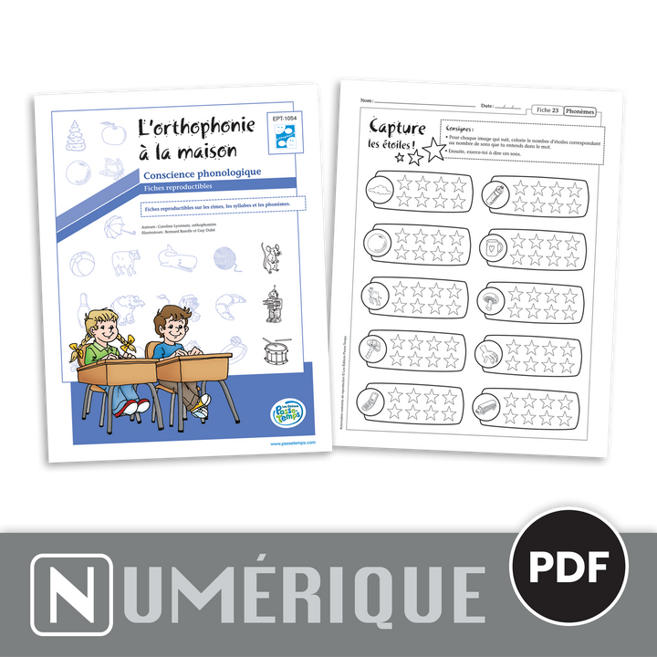 Orthophonie à la maison - Conscience phonologique - Version numérique