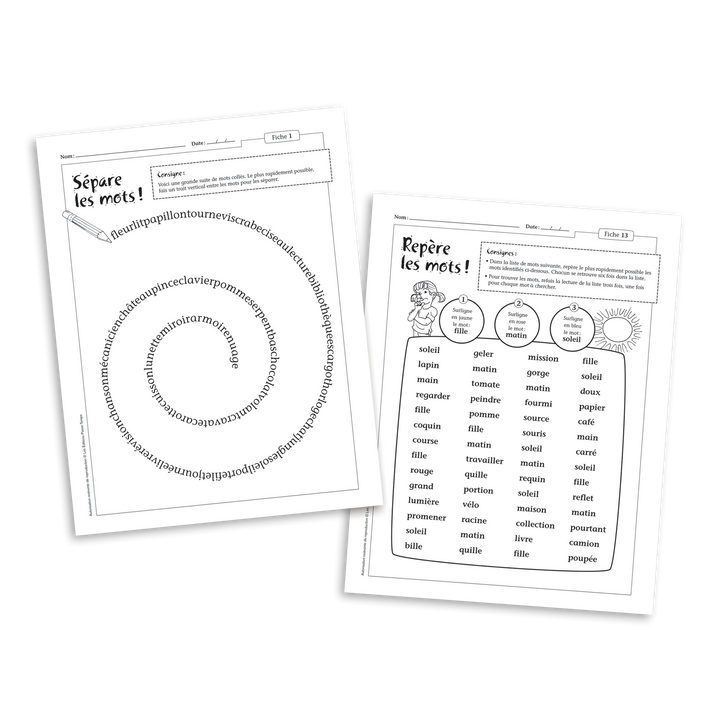 Orthophonie à la maison - Voie d'adressage en lecture - Version numérique