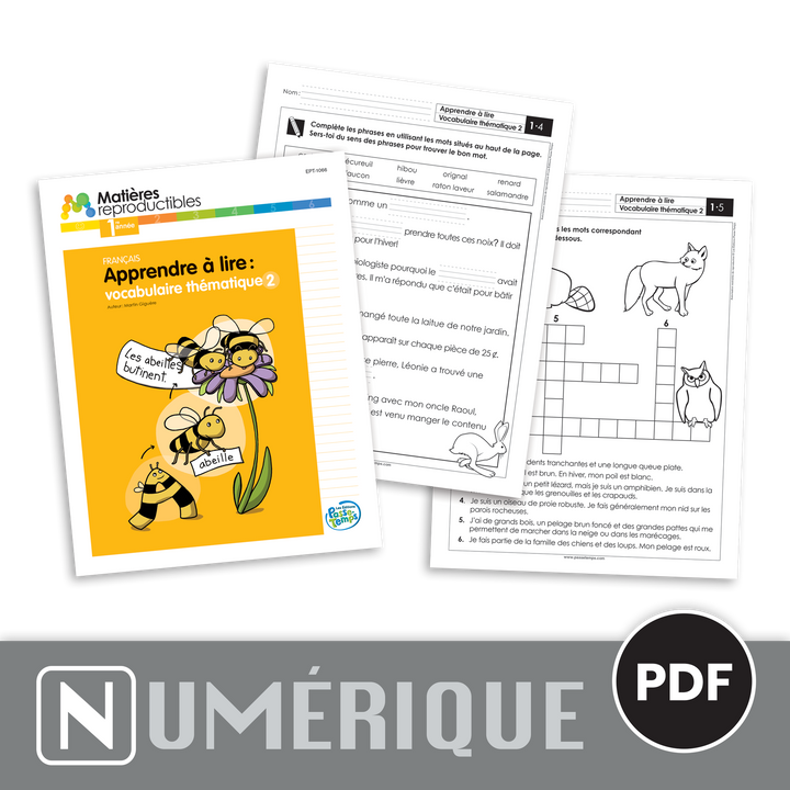 Français 1 - Vocabulaire thématique 2 - Version numérique