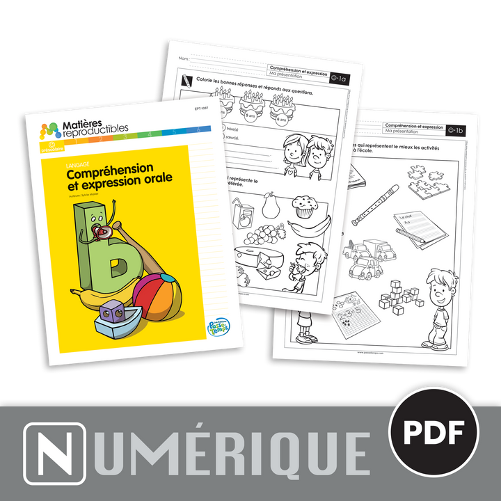 Préscolaire - Compréhension et expression orale 1 - Version numérique