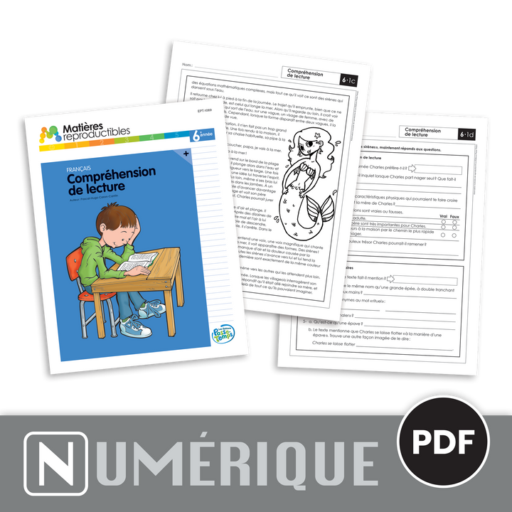 Français 6 - Compréhension de lecture - Version numérique