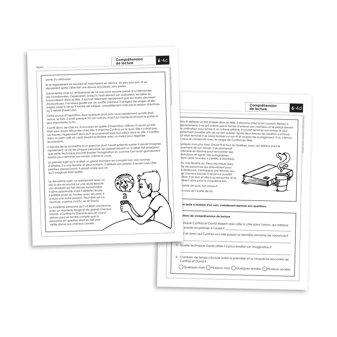 Français 6 - Compréhension de lecture - Version numérique