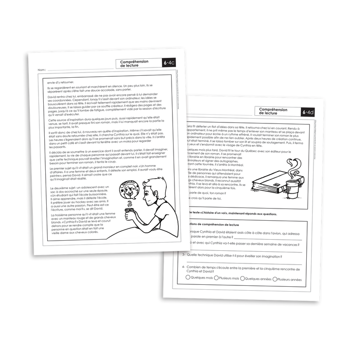 Français 6 - Compréhension de lecture - Version numérique