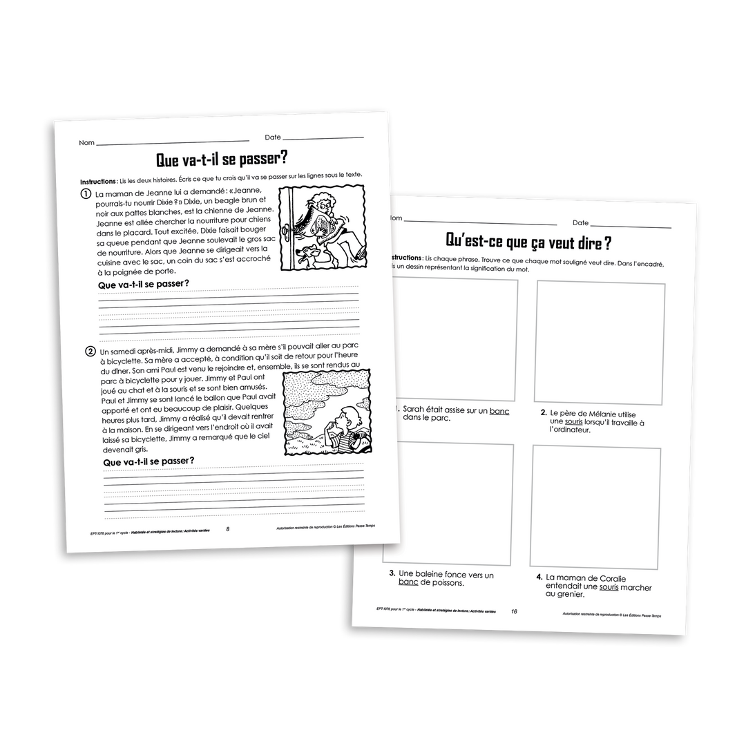 Habiletés de lecture variées - 1er cycle - Version numérique