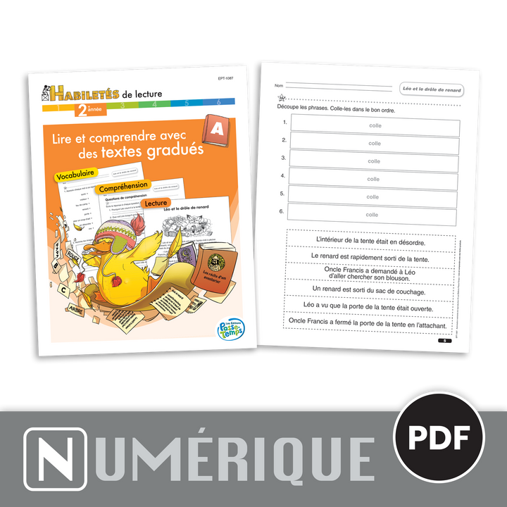 Lire et comprendre avec des textes gradués - 2e année - Cahier 1 - Version numérique