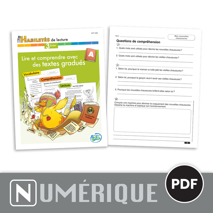 Lire et comprendre avec des textes gradués - 3e année - Cahier 1 - Version numérique