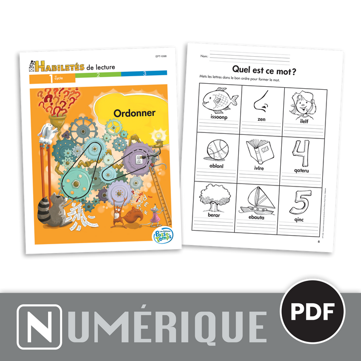Habiletés de lecture - 1er cycle - Ordonner - Version numérique