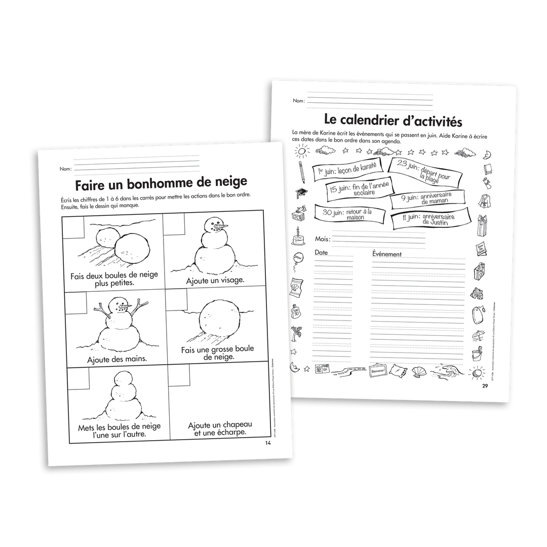 Habiletés de lecture - 1er cycle - Ordonner - Version numérique