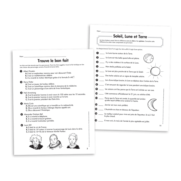 Habiletés de lecture - 2e cycle - Fait/opinion et cause/conséquence - Version numérique