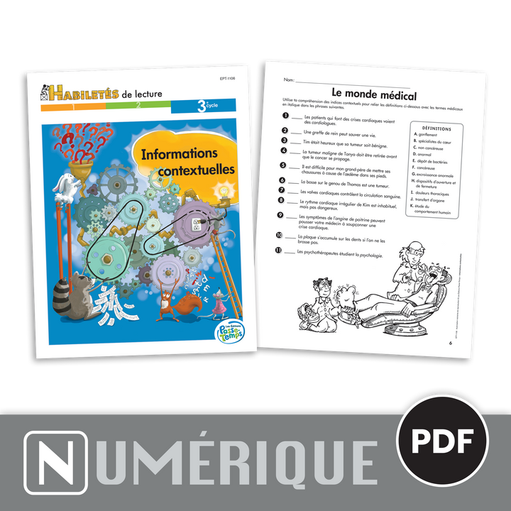 Habiletés de lecture - 3e cycle - Informations contextuelles - Version numérique