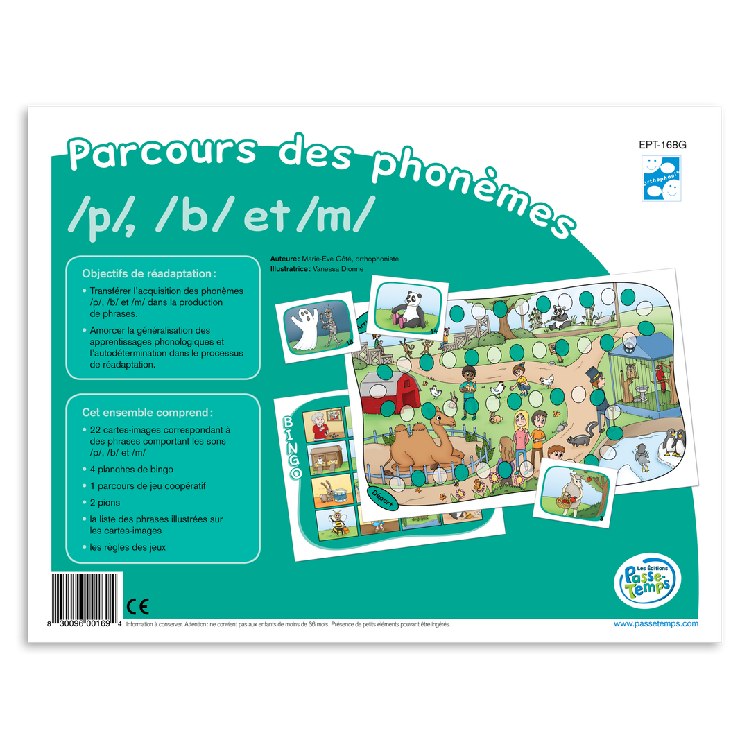 Parcours des phonèmes P/B/M