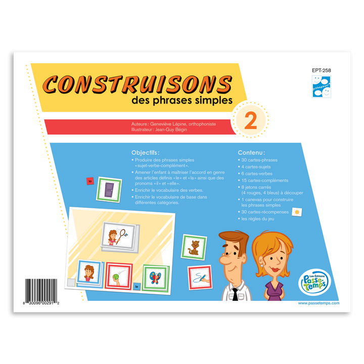 Construisons des phrases simples 2