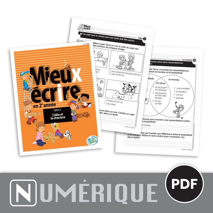 Mieux écrire - 2e année - Cahier A - Version numérique