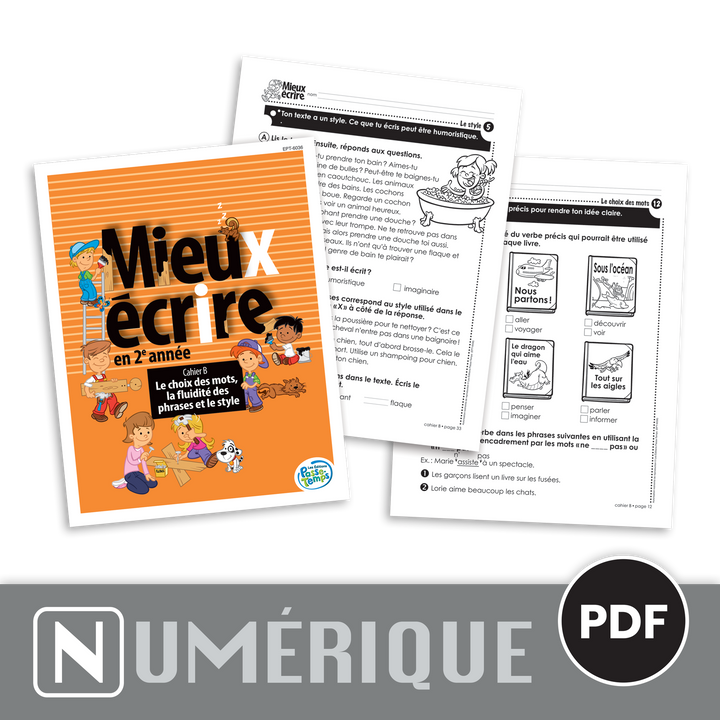Mieux écrire - 2e année - Cahier B - Version numérique