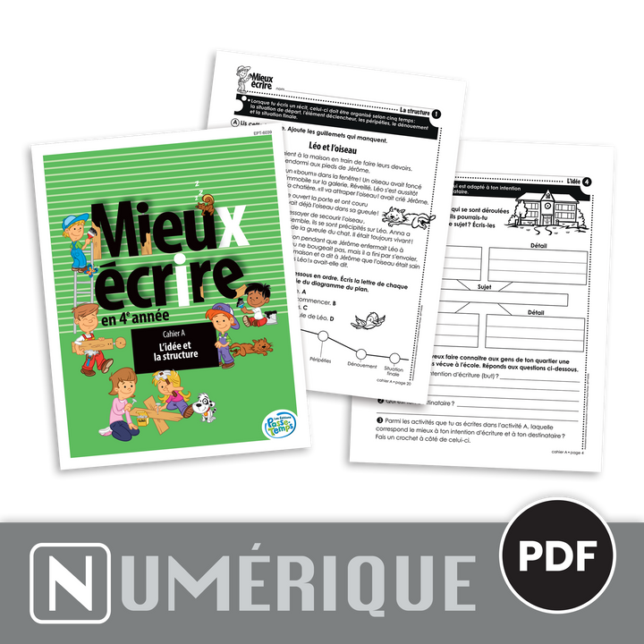 Mieux écrire - 4e année - Cahier A - Version numérique