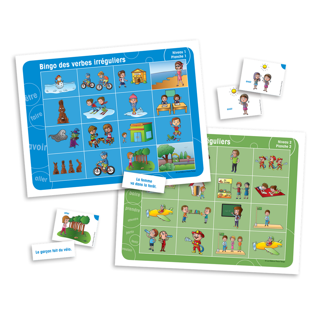 Bingo des verbes irréguliers