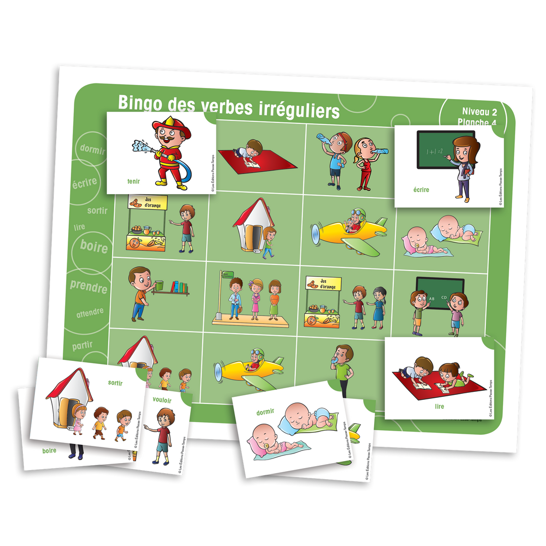 Bingo des verbes irréguliers