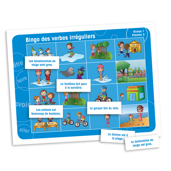 Bingo des verbes irréguliers