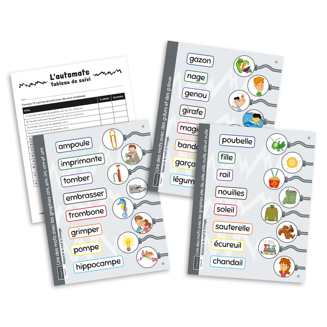 L'automate - Français 1.3 Lecture de mots avec des sons complexes