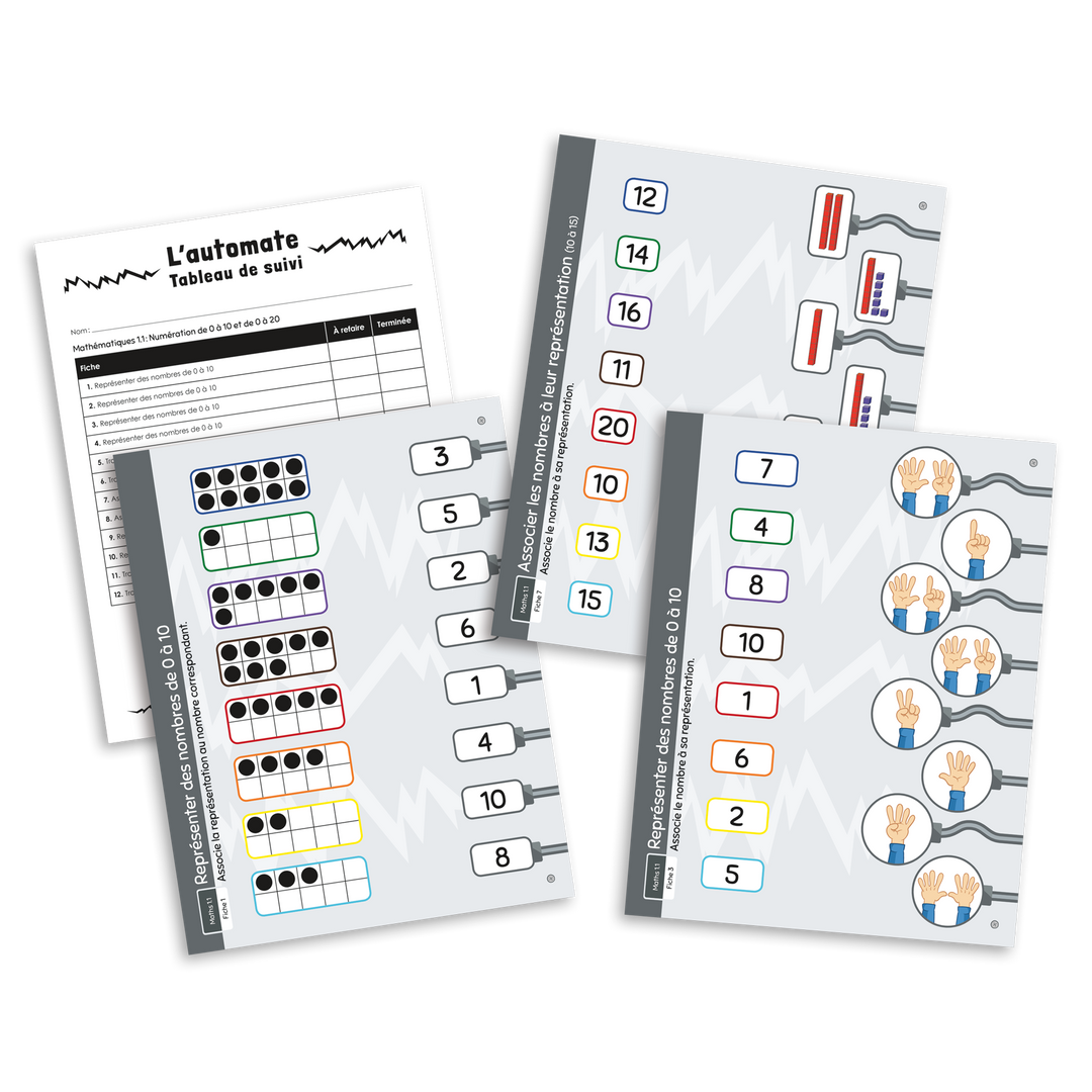 L'automate - Mathématiques 1.1 Numération de 0 à 10 et de 0 à 20