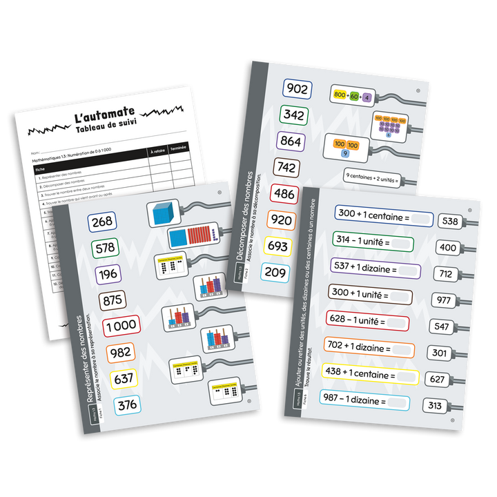 L'automate - Mathématiques 1.3 Numération de 0 à 1 000