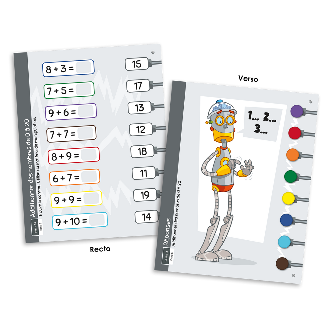 L'automate - Mathématiques 1.4 Opérations d’addition et de soustraction de 0 à 10 et de 0 à 20