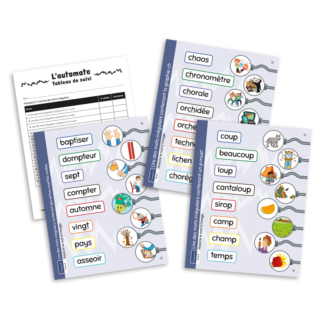 L'automate - Français 2.1 Lecture de mots irréguliers