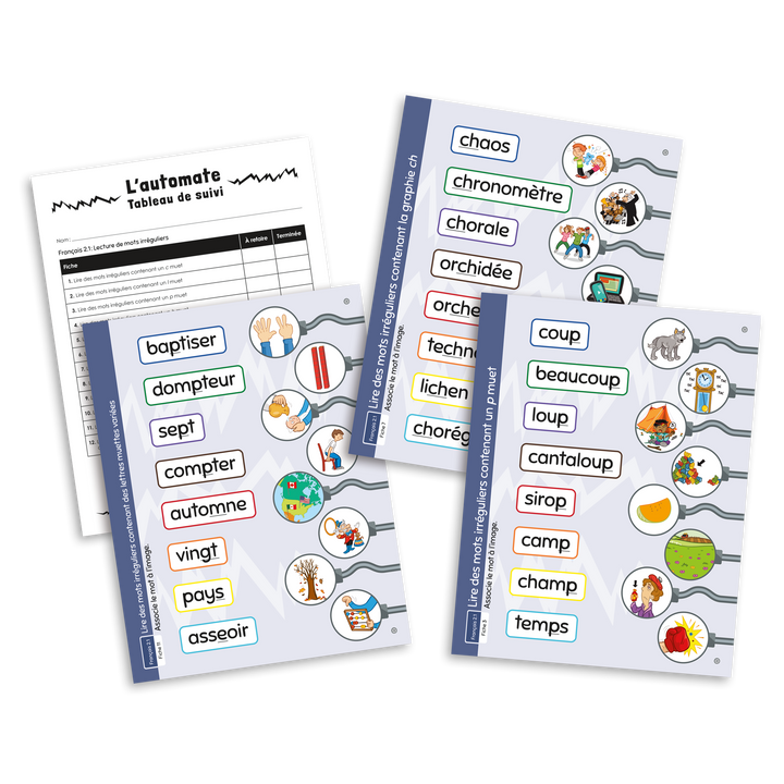L'automate - Français 2.1 Lecture de mots irréguliers