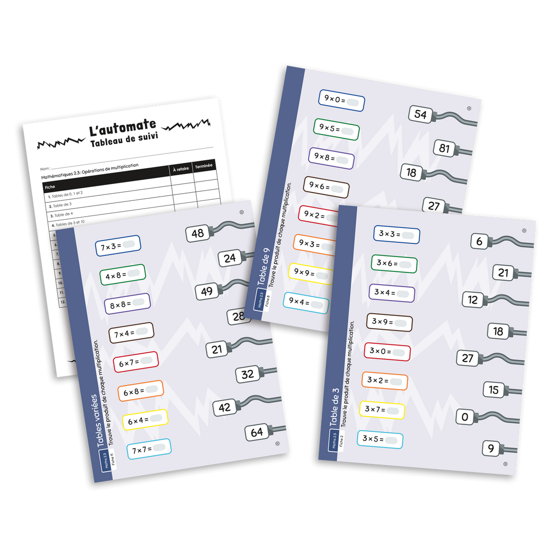 L'automate - Mathématiques 2.3 Opérations de multiplication