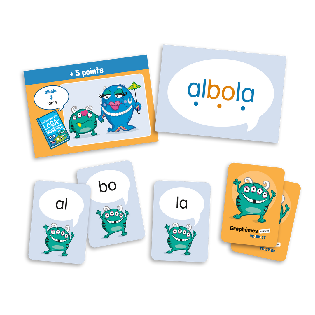 Logamonstre – Ensemble 2 : Logatomes de trois syllabes avec graphèmes simples