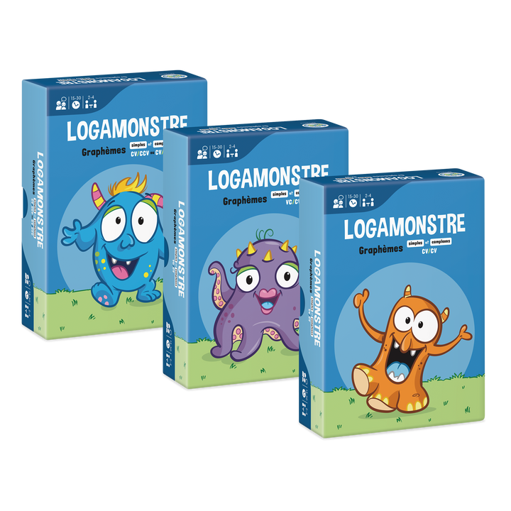 Logamonstre – Ensemble 3 : Logatomes de deux syllabes avec graphèmes simples et complexes