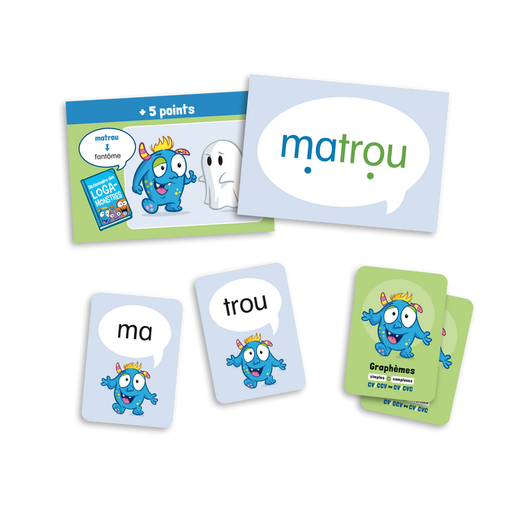 Logamonstre – Ensemble 3 : Logatomes de deux syllabes avec graphèmes simples et complexes