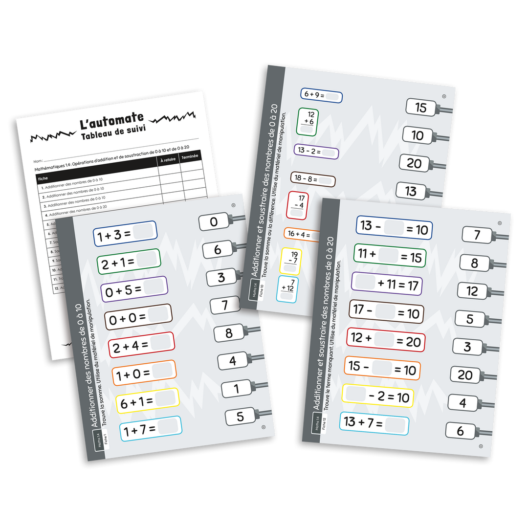 L'automate - Ensemble Mathématiques 1er cycle (séries 1.1 à 1.5)