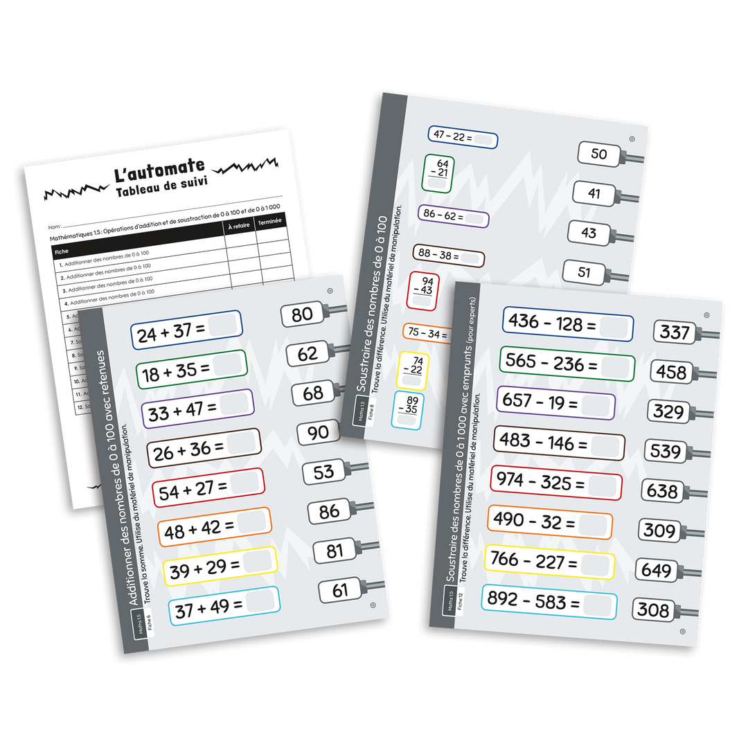 L'automate - Ensemble Mathématiques 1er cycle (séries 1.1 à 1.5)