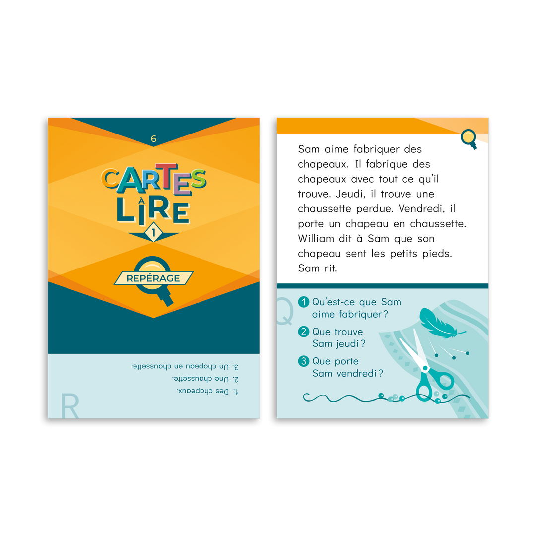 Cartes à lire 1re année - Repérage