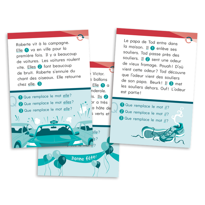 Cartes à lire 1re année - Anaphores