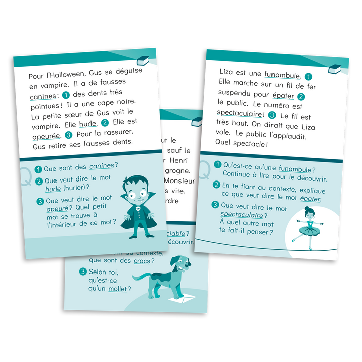 Cartes à lire 1re année - Vocabulaire