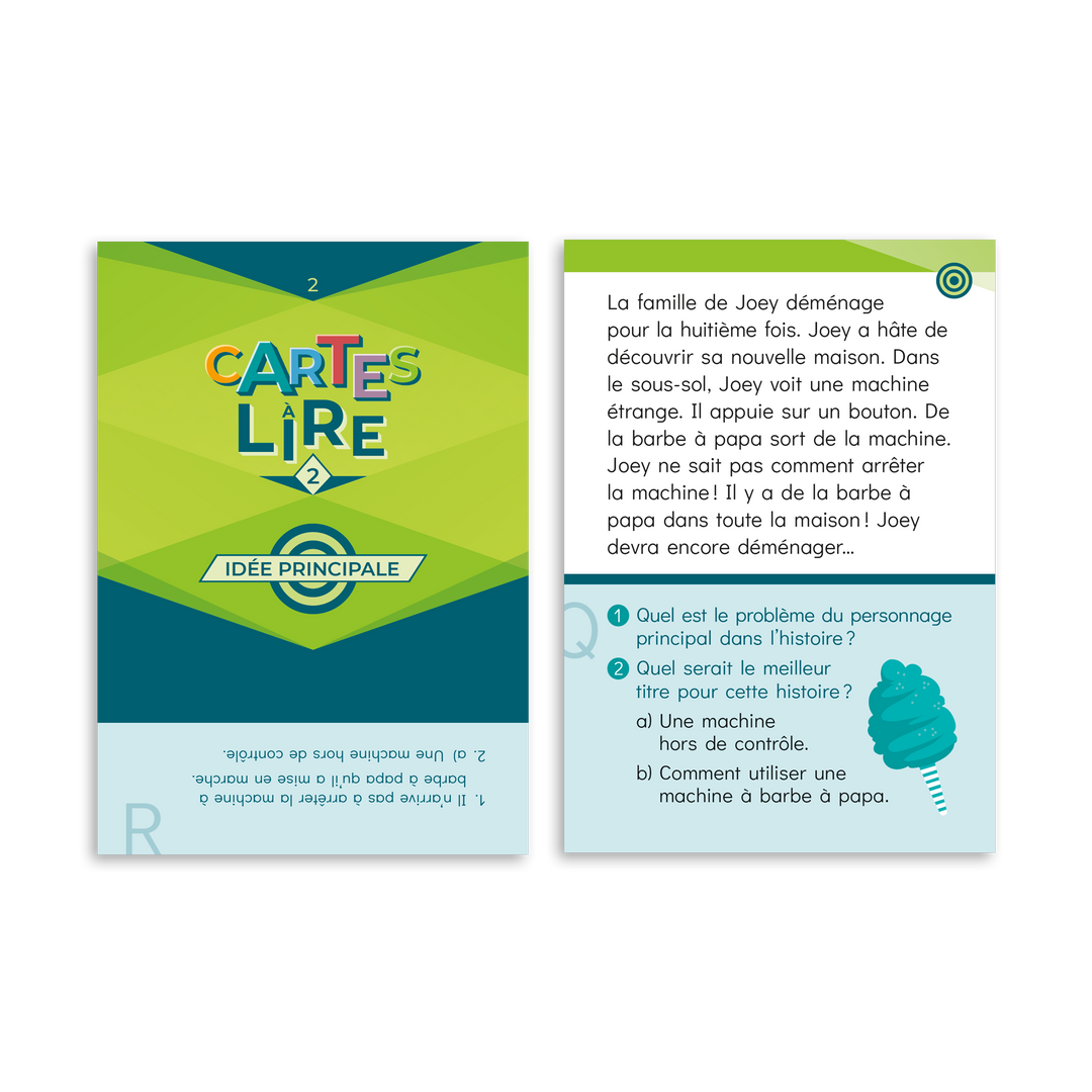 Cartes à lire 2e année - Idée principale