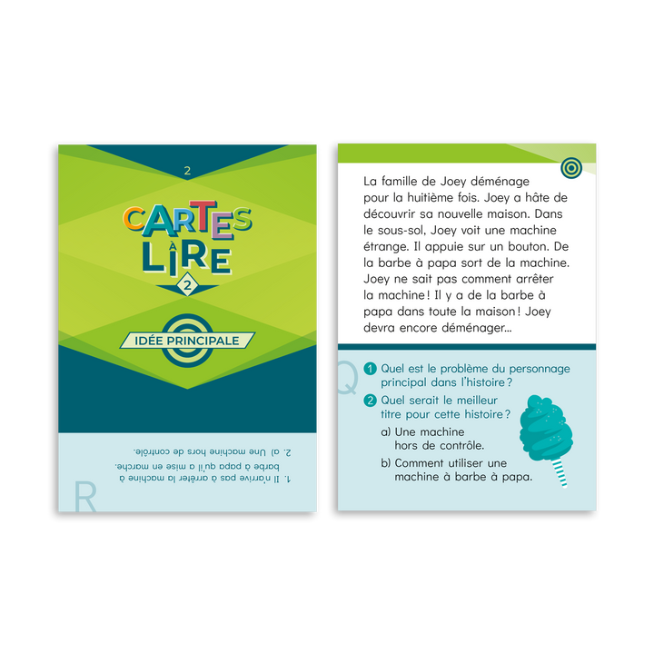 Cartes à lire 2e année - Idée principale