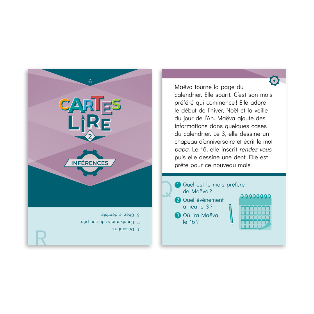 Cartes à lire 2e année - Inférences