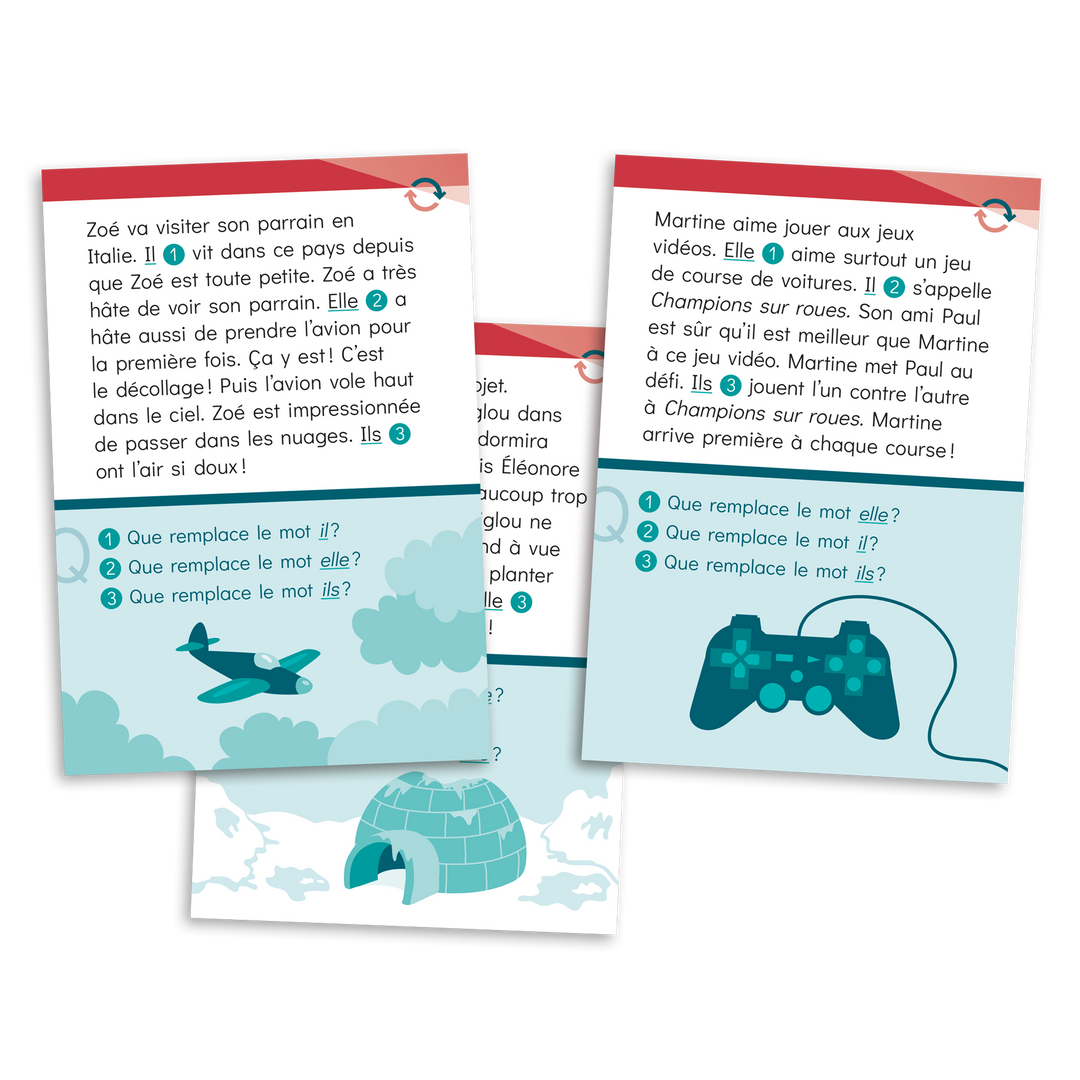 Cartes à lire 2e année - Anaphores