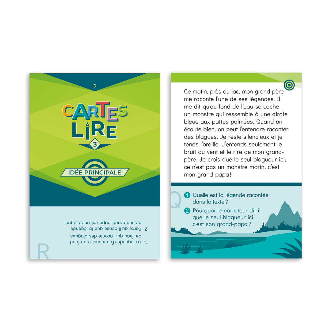 Cartes à lire 3e année - Idée principale