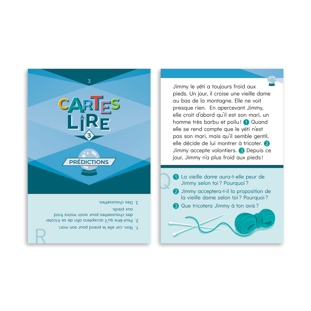 Cartes à lire 3e année - Prédictions